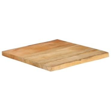 vidaXL Επιφάνεια Τραπεζιού 80x80x2,5cm Live Edge Μασίφ Ξύλο Μάνγκο 1 τεμ.