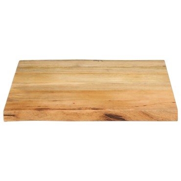 vidaXL Επιφάνεια Τραπεζιού 80x80x2,5cm Live Edge Μασίφ Ξύλο Μάνγκο 1 τεμ.