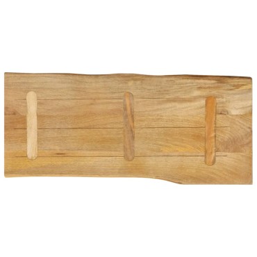 vidaXL Επιφάνεια Τραπεζιού 90x40x3,8cm Live Edge Μασίφ Ξύλο Μάνγκο 1 τεμ.