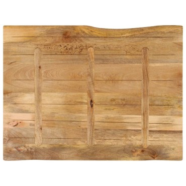 vidaXL Επιφάνεια Τραπεζιού 90x80x2,5cm Live Edge Μασίφ Ξύλο Μάνγκο 1 τεμ.