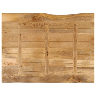 vidaXL Επιφάνεια Τραπεζιού 100x80x2,5cm Live Edge Μασίφ Ξύλο Μάνγκο 1 τεμ.