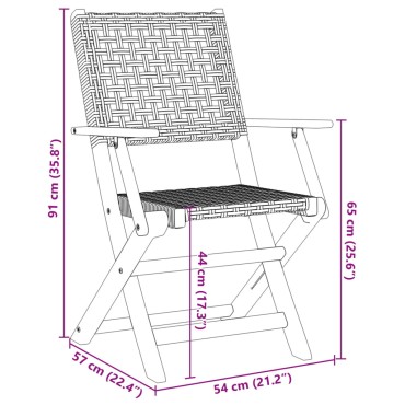 vidaXL Σετ Επίπλων Bistro 3 τεμ. Μπεζ Ρατάν/Μασίφ Ξύλο 40x38cm