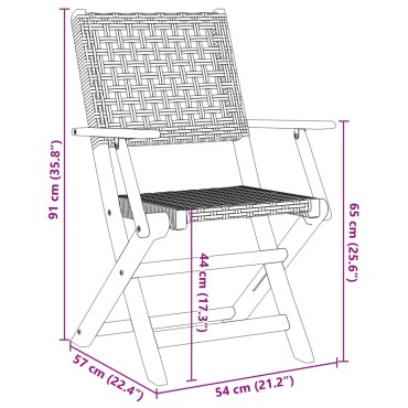 vidaXL Σετ Επίπλων Bistro 3 τεμ. Μπεζ Ρατάν/Μασίφ Ξύλο 40x38cm