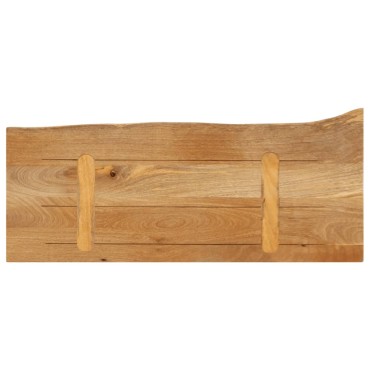 vidaXL Επιφάνεια Τραπεζιού 90x40x2,5cm Live Edge Μασίφ Ξύλο Μάνγκο 1 τεμ.