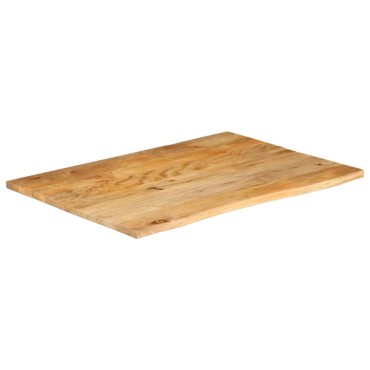 vidaXL Επιφάνεια Τραπεζιού 110x80x2,5cm Live Edge Μασίφ Ξύλο Μάνγκο 1 τεμ.