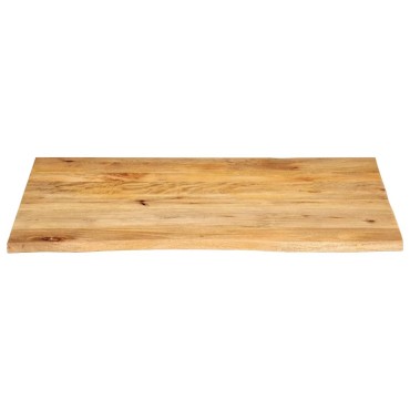 vidaXL Επιφάνεια Τραπεζιού 110x80x2,5cm Live Edge Μασίφ Ξύλο Μάνγκο 1 τεμ.