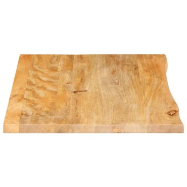 vidaXL Επιφάνεια Τραπεζιού 90x60x2,5cm Live Edge Μασίφ Ξύλο Μάνγκο 1 τεμ.