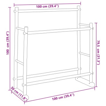 vidaXL Κρεμάστρα Ρούχων 100 x 30 x 100 εκ. Μπαμπού