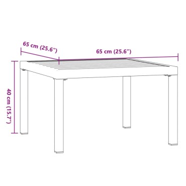 vidaXL Τραπεζάκι Σαλονιού Κήπου Μαύρο 65x65x40cm από Αλουμίνιο 1 τεμ.