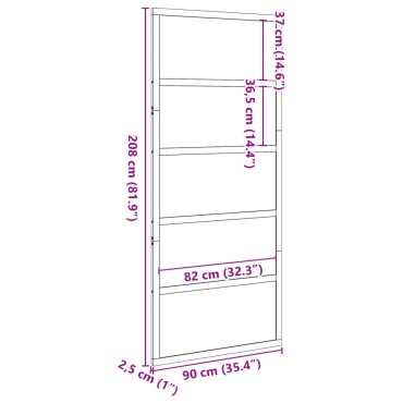 vidaXL Πόρτα Αχυρώνα Καφέ Κεριού 90x208 εκ. από Μασίφ Ξύλο Πεύκου