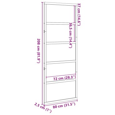 vidaXL Πόρτα Αχυρώνα Καφέ Κεριού 80x208 εκ. από Μασίφ Ξύλο Πεύκου