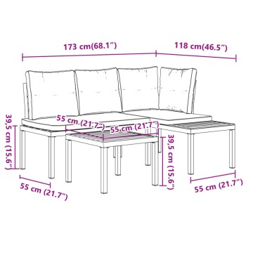 vidaXL Παγκάκια Κήπου Σετ 3 τεμ. Μαύρα Ατσάλι Ηλεκτρ. Βαφή με Μαξιλάρια 30x55cm