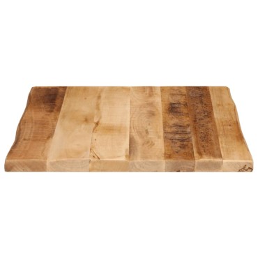 vidaXL Επιφάνεια Τραπεζιού 60x60x2,5cm Live Edge Μασίφ Ξύλο Μάνγκο 1 τεμ.