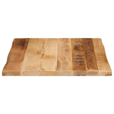 vidaXL Επιφάνεια Τραπεζιού 80x80x2,5cm Live Edge Μασίφ Ξύλο Μάνγκο 1 τεμ.