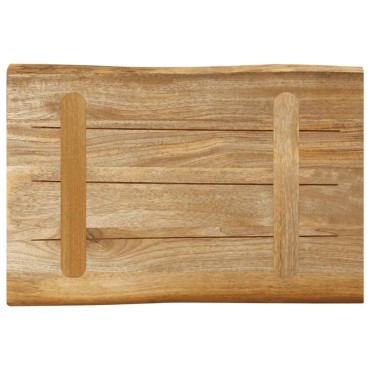 vidaXL Επιφάνεια Τραπεζιού 50x40x2,5cm Live Edge Μασίφ Ξύλο Μάνγκο 1 τεμ.