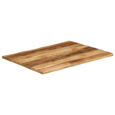 vidaXL Επιφάνεια Τραπεζιού 100x80x2,5cm Live Edge Μασίφ Ξύλο Μάνγκο 1 τεμ.