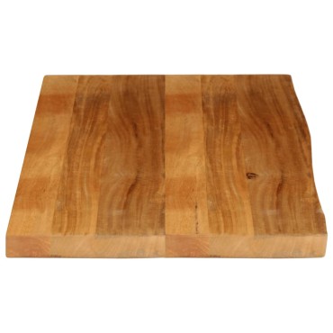 vidaXL Επιφάνεια Τραπεζιού 100x60x2,5cm Live Edge Μασίφ Ξύλο Μάνγκο 1 τεμ.