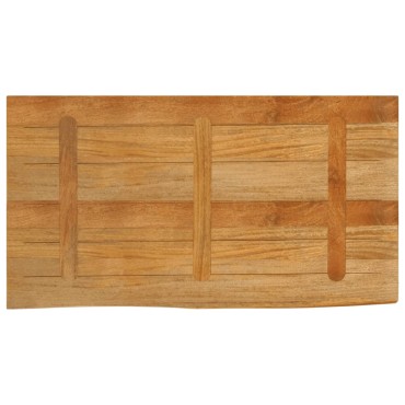 vidaXL Επιφάνεια Τραπεζιού 100x60x2,5cm Live Edge Μασίφ Ξύλο Μάνγκο 1 τεμ.