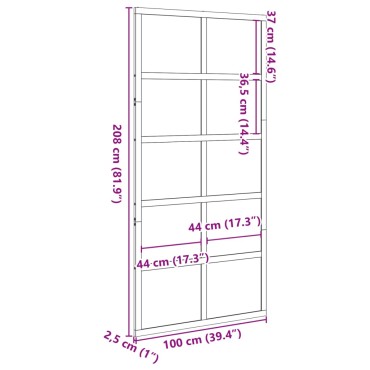 vidaXL Πόρτα Αχυρώνα Καφέ Κεριού 100x208 εκ. από Μασίφ Ξύλο Πεύκου