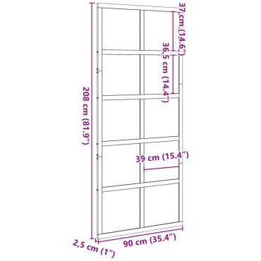 vidaXL Πόρτα Αχυρώνα Καφέ Κεριού 90x208 εκ. από Μασίφ Ξύλο Πεύκου