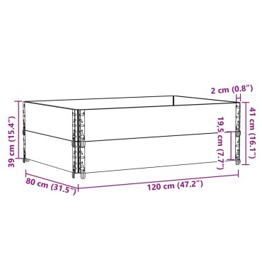 vidaXL Κολάρα Παλέτας 2 τεμ. Καφέ 120x80 εκ. από Μασίφ Ξύλο Πεύκου