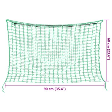 vidaXL Δίχτυα Σανού 2 Τεμ. Ορθογώνια Πράσινα 90 x 60 εκ. από PP