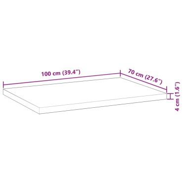 vidaXL Επιφάνεια Τραπεζιού 100x70x4 εκ. Μασίφ Ξύλο Ακακίας