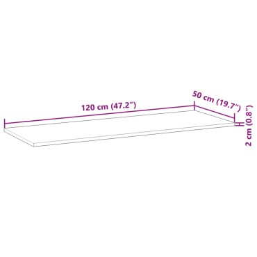 vidaXL Επιφάνεια Τραπεζιού Φιν. Λαδιού 120x50x2 εκ. Μασίφ Ξύλο Ακακίας