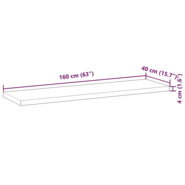 vidaXL Επιφ. Νιπτήρα Μπάνιου Φινίρισμα Λαδιού 160x40x4cm Μασίφ Ακακία