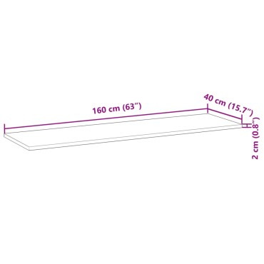 vidaXL Επιφ. Νιπτήρα Μπάνιου Φινίρισμα Λαδιού 160x40x2cm Μασίφ Ακακία