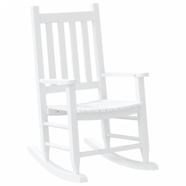 vidaXL Καρέκλα Κουνιστή για Παιδιά Μαύρη Λευκό Ξύλο Λεύκας 49x66,5x85,5cm 1 τεμ.