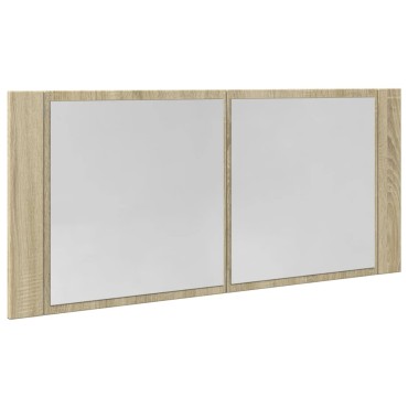 vidaXL Καθρέφτης Ντουλάπι Sonoma Δρυς 100x12x45cm Επεξ. Ξύλο 1 τεμ.