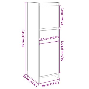 vidaXL Στήλη Μπάνιου Sonoma Δρυς 30x30x95cm από Ξύλο 1 τεμ.