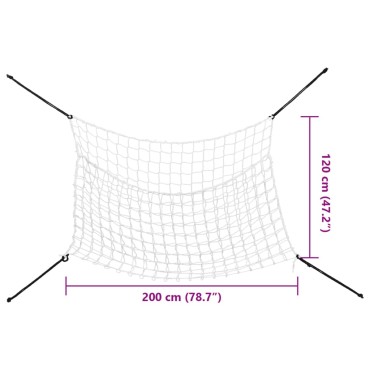 vidaXL Δίχτυα Σανού 2 Τεμ. Ορθογώνια Λευκή 200x120 εκ. από PP