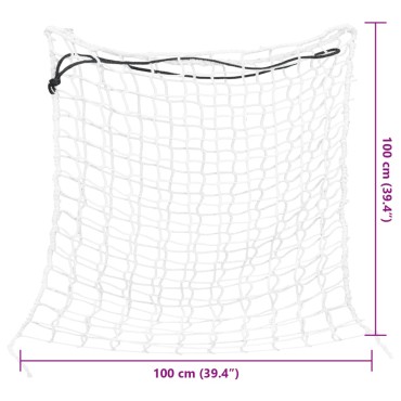 vidaXL Δίχτυα Σανού Τετράγωνο Πλέγμα 2 τεμ. 100x100 εκ. Πολυπροπυλένιο