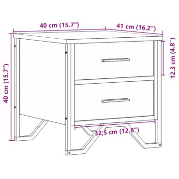 vidaXL Κομοδίνο Γκρι Sonoma 40x41x40cm από Επεξεργασμένο Ξύλο 1 τεμ.