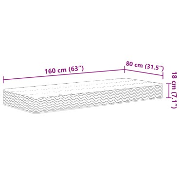 vidaXL Στρώμα με Bonnell Springs για Παιδιά Μεσαία Σκληρότητα 80x160εκ 1 τεμ.