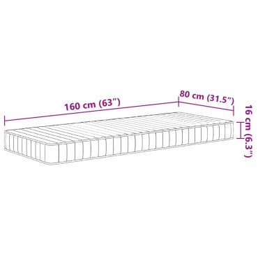 vidaXL Στρώμα Αφρού Παιδικό Medium Soft 80x160cm 1 τεμ. - Μονό