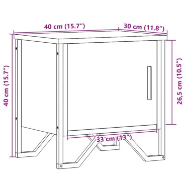 vidaXL Κομοδίνα 2 τεμ. Sonoma Δρυς 40x30x40cm από Επεξ. Ξύλο