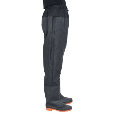 vidaXL Waist Waders με μπότες Μαύρο μέγεθος 38