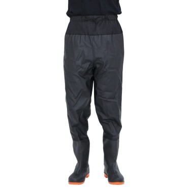 vidaXL Waist Waders με μπότες Μαύρο μέγεθος 40