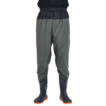 vidaXL Waist Waders με μπότες σκούρο πράσινο μέγεθος 39