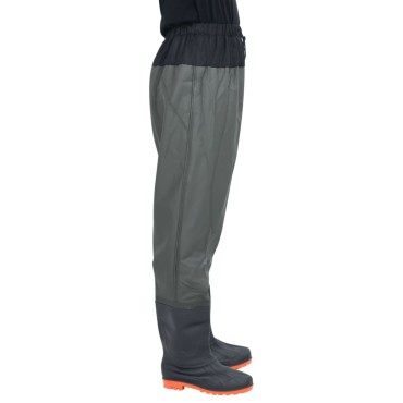 vidaXL Waist Waders με μπότες σκούρο πράσινο μέγεθος 44