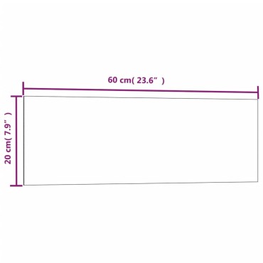 vidaXL Πίνακας Επιτοίχιος Μαγνητικός Μαύρος 60 x 20 εκ. Ψημένο Γυαλί