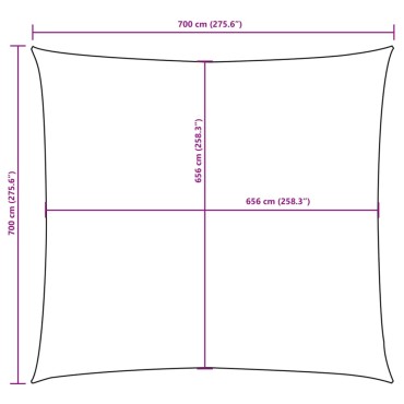 vidaXL Πανί Σκίασης Τετράγωνο Μπεζ 7 x 7 μ. από Ύφασμα Oxford