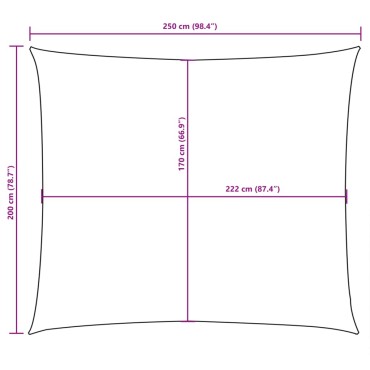vidaXL Πανί Σκίασης Ορθογώνιο Λευκό 2 x 2,5 μ. από Ύφασμα Oxford