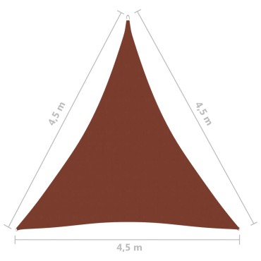 vidaXL Πανί Σκίασης Τρίγωνο Τερακότα 4,5x4,5x4,5 μ. από Ύφασμα Oxford