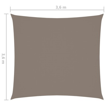 vidaXL Πανί Σκίασης Τετράγωνο Taupe 3,6 x 3,6 μ. από Ύφασμα Oxford