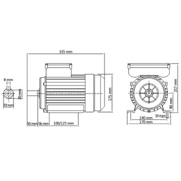 vidaXL Ηλεκτρικός Κινητήρας Μονοφασικός 1,5kW/2HP 2 Πόλοι 2800 RPM